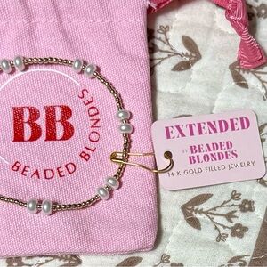 Beaded Blondes Gold and Pearl Bracelet